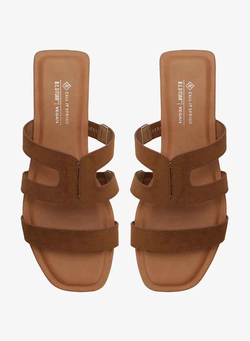 Call it Spring COGNAC Harleey Slip On Sandals for Women | Best Price UAE